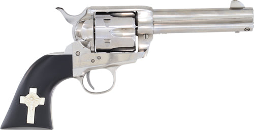 Cimarron Holy Smoker .357 Magnum Fixed Sight Revolver with Nickel Finish