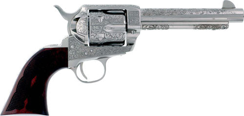 Cimarron Buffalo Bill Cody Revolver in .357 Magnum / .38 Special with Nickel Finish and Wood Grips