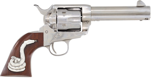 Cimarron Man with No Name .45 Long Colt Revolver – Pre-War Nickel Finish and Wood Grips