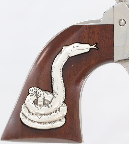 Cimarron Man with No Name .45 Long Colt Revolver – Pre-War Nickel Finish and Wood Grips