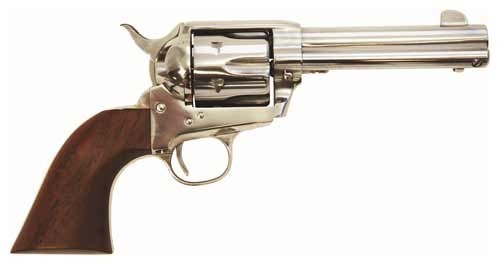Cimarron Frontier .45 Colt Revolver with 4.75-Inch Stainless Barrel and Walnut Grip