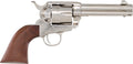 Cimarron Pistoleero 9mm Luger Nickel Finish Revolver with Wood Grips