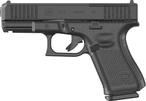 Glock 23 MOS V .40 S&W FS Semi-Auto Pistol with 10-Round Capacity and Black Finish