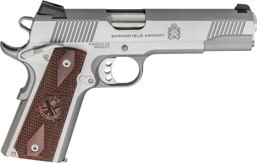 Springfield Armory 1911 Loaded .45 ACP Semi-Auto Pistol with 5-Inch Barrel and 7-Round Capacity and Stainless Finish