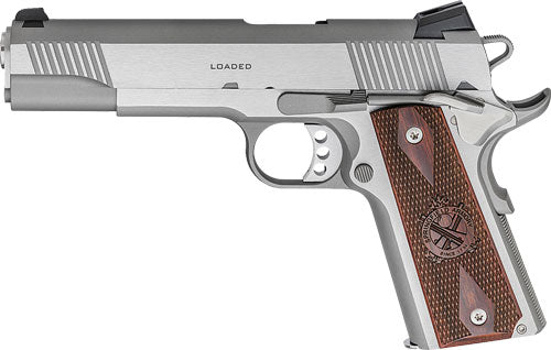 Springfield Armory 1911 Loaded .45 ACP Semi-Auto Pistol with 5-Inch Barrel and 7-Round Capacity and Stainless Finish
