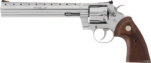 Colt Python .357 Magnum Revolver with 8-Inch Stainless Barrel and Wood Grips