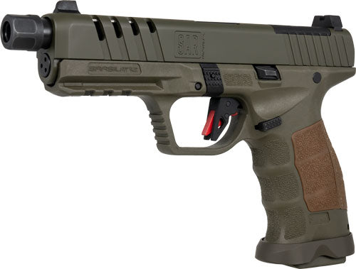 SAR USA SAR9 SOCOM 9mm Polymer Semi-Auto Pistol with Cerakote Finish and Expanded Magwell