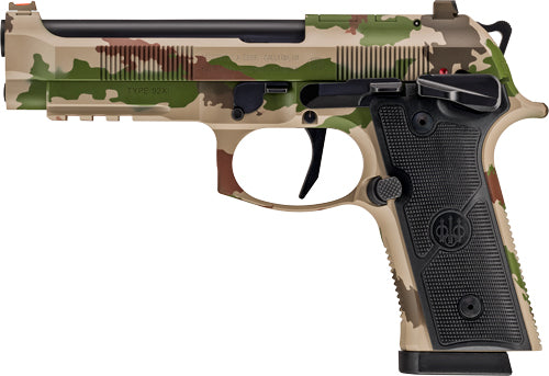 Beretta 92X1 SAO FS 9mm Semi-Auto Pistol with Camouflage Finish and Fiber Optic Front Sight