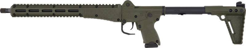 Kel-Tec SUB-2000 Gen3 9mm Semi-Automatic Rifle with 15-Round Magazine, Green Stock