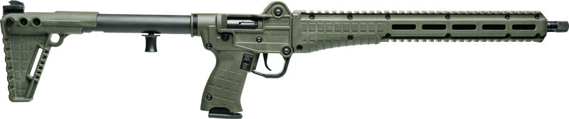 Kel-Tec SUB-2000 Gen3 9mm Semi-Automatic Rifle with 15-Round Magazine, Green Synthetic Stock