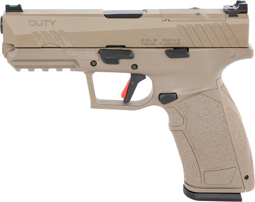 Tisas USA PX-9DFDE 9mm Semi-Auto Pistol with Flat Dark Earth Finish and Interchangeable Grip Panels