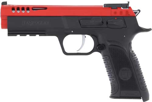 Tanfoglio Force .22 LR 4.4-Inch Semi-Auto Pistol with Poly Frame and Red Steel Slide