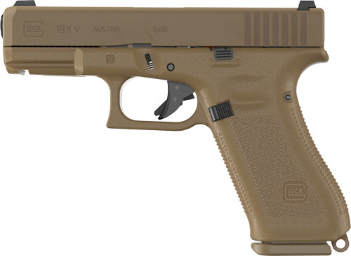 Glock 19X V Night Sights 9mm Semi-Auto Pistol with 17-Round Capacity and Flat Dark Earth Finish