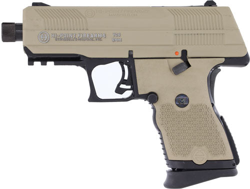 Hi-Point YC9 9mm Pistol with 10-Round Magazine - Flat Dark Earth Slide, Black Frame