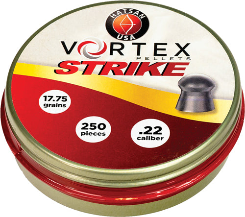 Hatsan Airguns Hatsan Vortex Strike Pellets 22 17.75 Grain 250 Per Tin