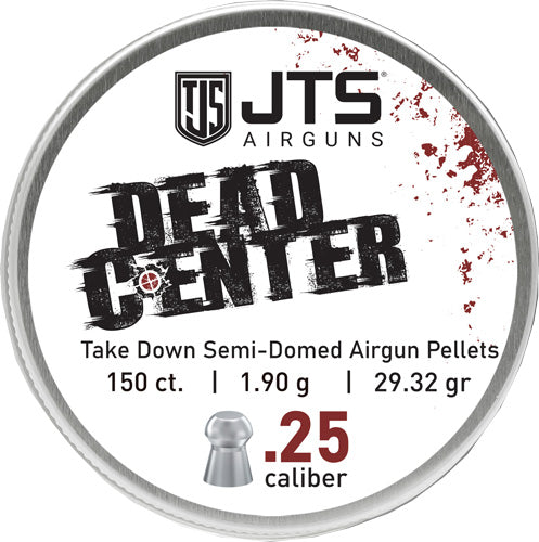 Jts Group Jts Pellets Dead Center 25 Cal Semi-Domed 29.32 Grain 150 Count