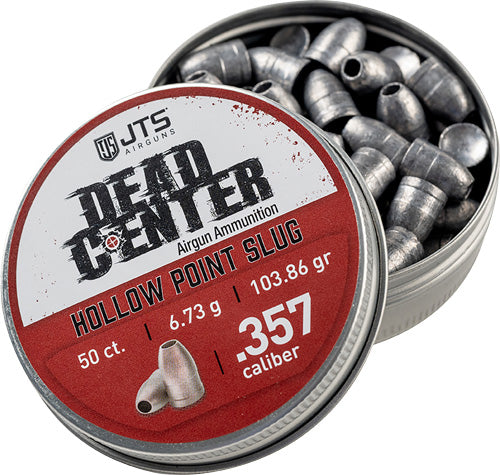 Jts Group Dead Center, .357 Caliber Pellets, Hollow Point Tip, 50 Per Tin