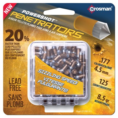 Crosman Pellets Gold Flight Penetrator 177 8.5 Grain 125 Count