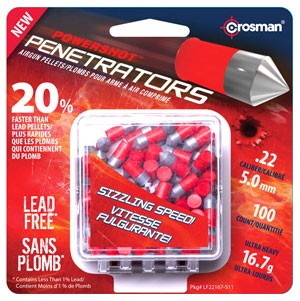 Crosman Pellets Red Flight Penetrator 22 16.7 Grain 100 Count