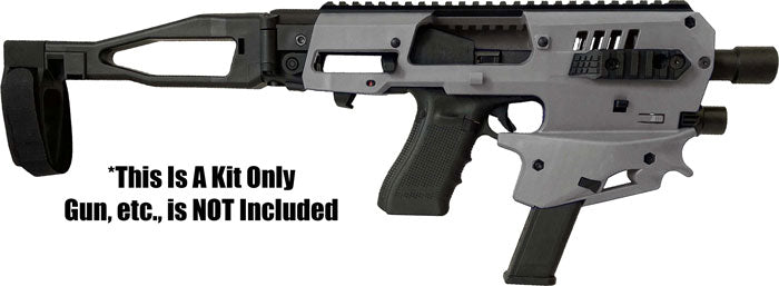 Caa Mck Micro Conversion Kit Gen 2 For Glock 9 Round Box Brace Tgrey