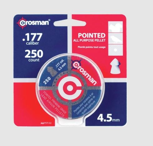 Crosman Pointed .177 Pellet, 250 Per Card