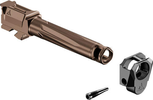 Radian Weapons Ramjet Barrel, Afterburner Compensator, 9MM, Dlc Finish, Bronze And Black, Intra-Lok Mounting