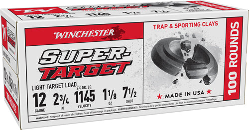 Winchester Ammunition Target 12 Gauge 2.75-Inch Shotshells, 1-1/8 Ounce #8 Lead Shot