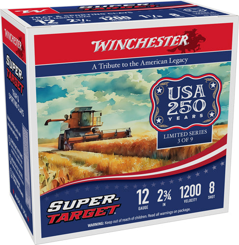 Winchester Ammunition Target 12 Gauge 2.75-inch Shotgun Shells, 250th Commemorative Edition