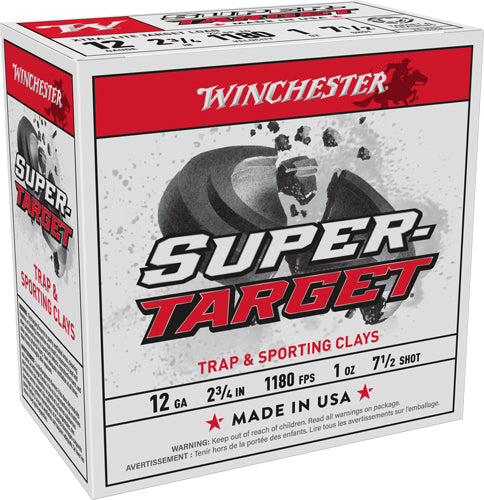 Winchester Ammunition Target 12 Gauge 2.75-inch Shotgun Shells, #7.5 Lead Shot, 1180 FPS