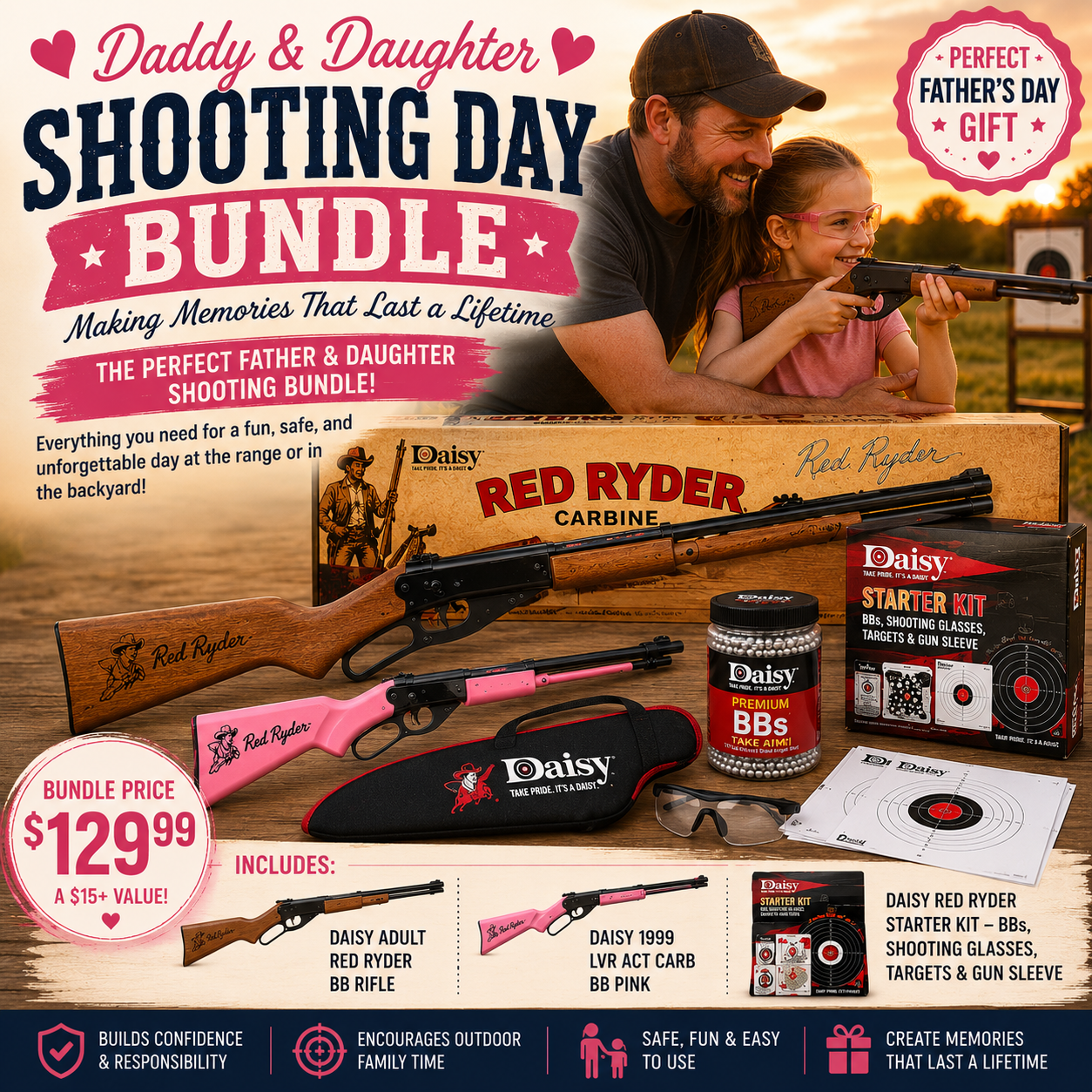 Daddy & Daughter Daisy Red Ryder Bundle