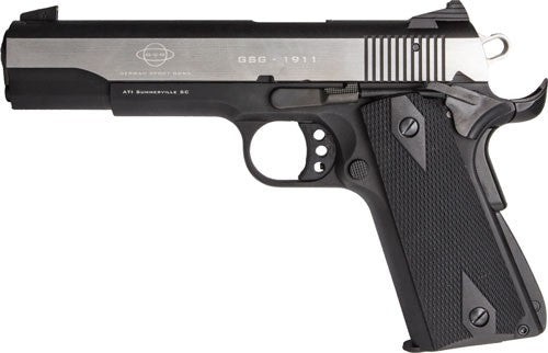 German Sport GERG2210M1911S 22LR Semi-Auto Pistol with 5-inch Barrel and Black Anodized Finish