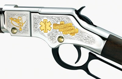 Henry H4 EMS Tribute Edition Lever Action Rifle - .22 LR with Walnut Stock