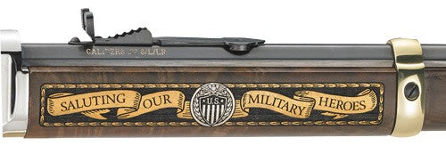 Henry H004MS2 Military Service Edition Lever Action Rifle, .22 LR - 20" Octagon Barrel, Walnut Stock