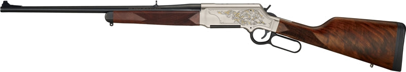 Henry H14 Long Ranger Deluxe Sporting Rifle with Walnut Stock and Gold Inlay