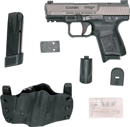 Canik TP9 Elite Sc 9mm Semi-Auto Pistol with 3.5-Inch Barrel and 12-Round Capacity and Tungsten Finish