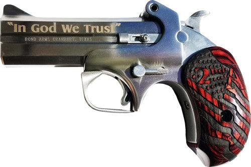 Bond Arms Protect 2nd Amendment .45 Long Colt/.410 Double Barrel Pistol with Rosewood Grip and Leather Holster
