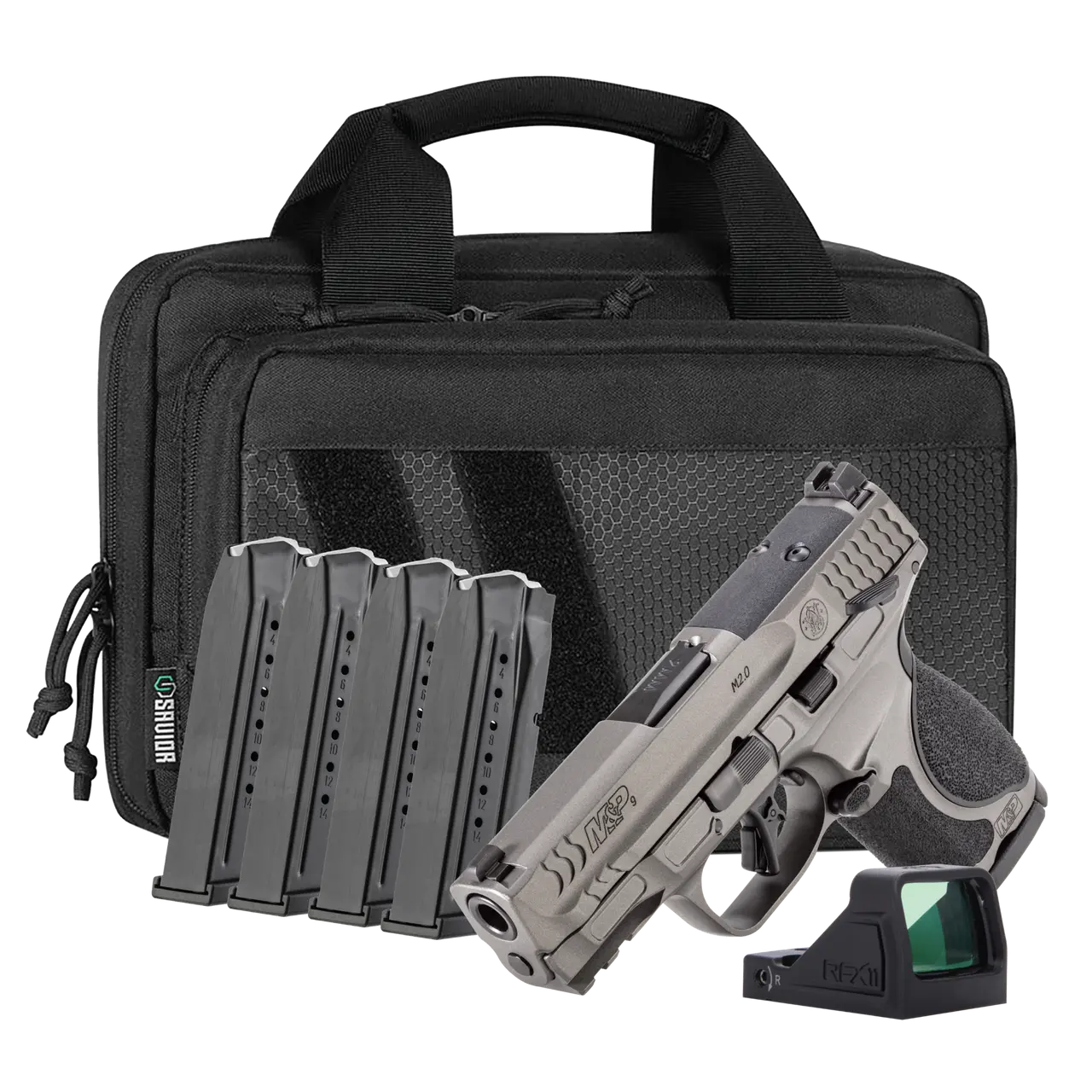 Smith & Wesson M&P9 M2.0 9mm Compact Pistol with Optics Ready Design and 5 Magazines