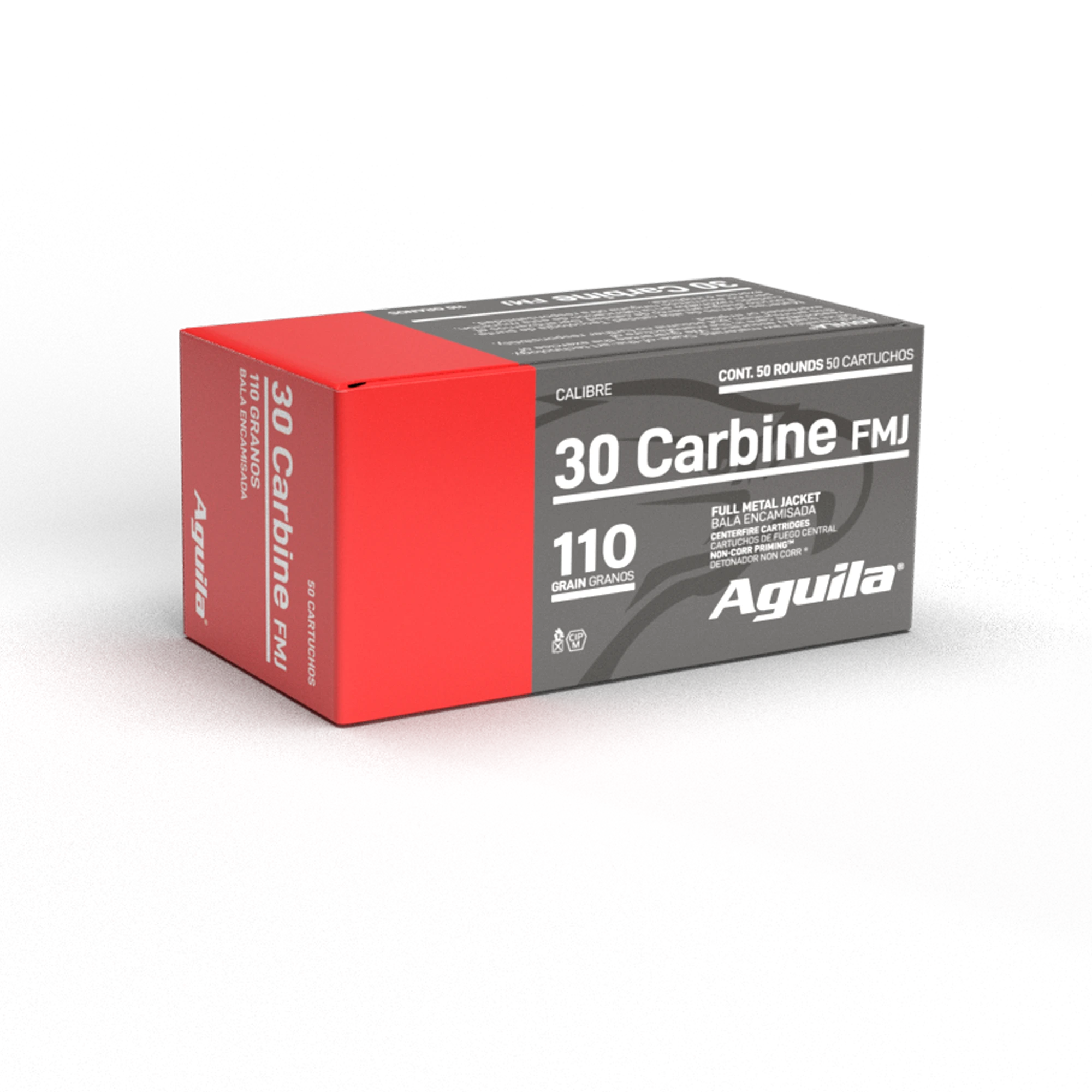 Aguila .30 Carbine FMJ 110 Grain Hunting Ammo - 50 Rounds per Box