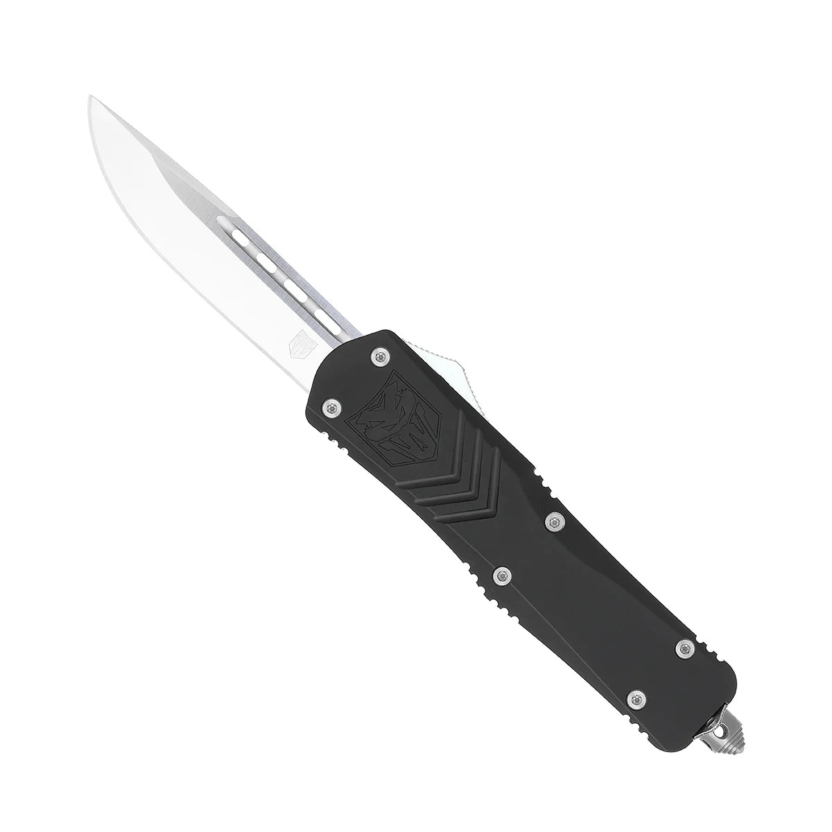Cobratec Knives dCOBRATEC LG Black FS-X Drop Point Knife with Dual Action OTF Mechanism