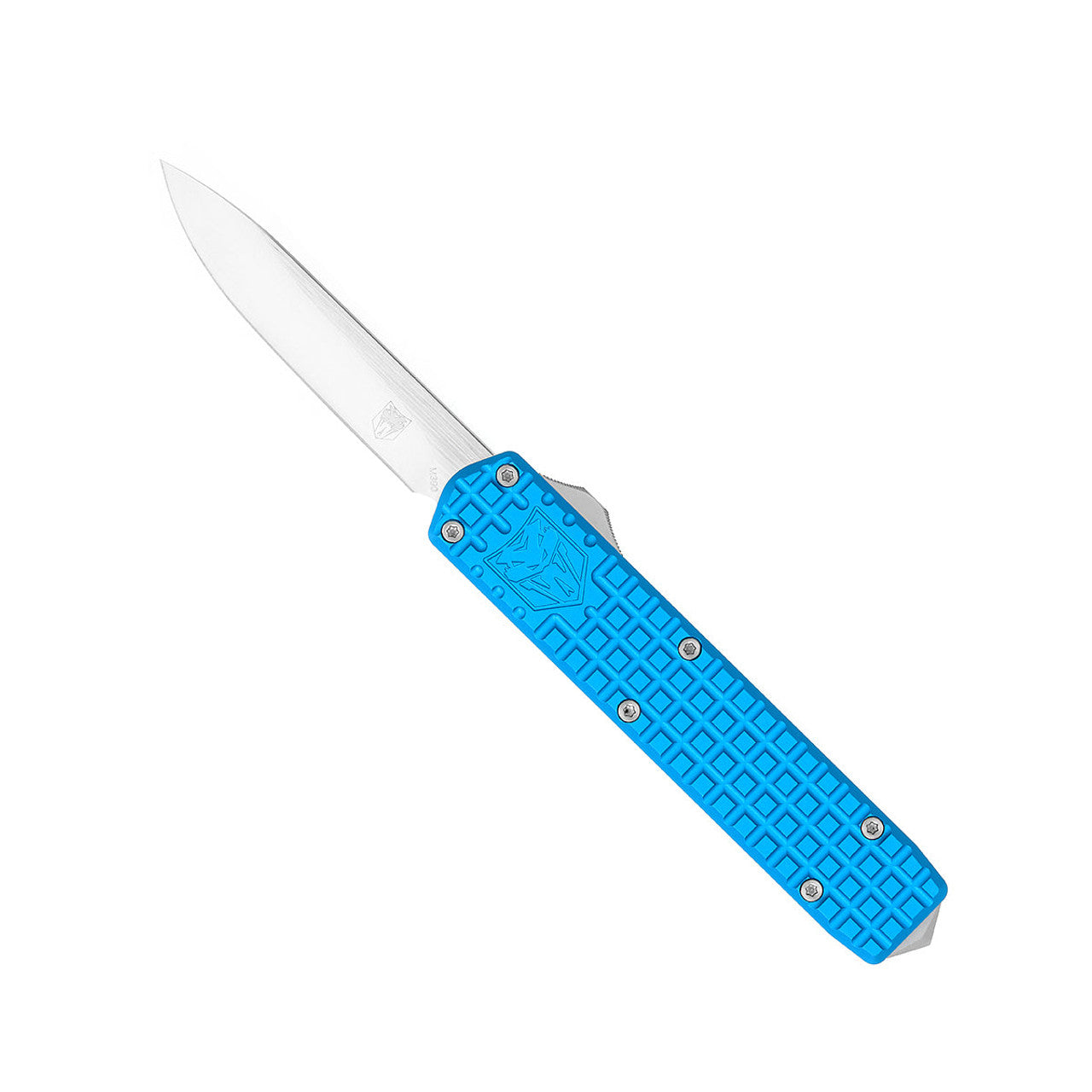 Cobratec Knives Small Warrior Blue M390 Drop Point Non-Serrated Knife - SCTWBLUM390DNS
