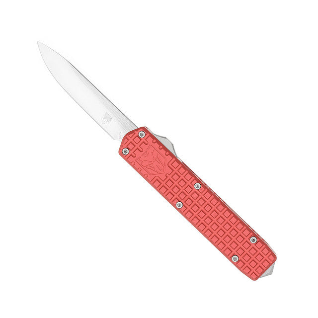 Cobratec Knives Small Warrior Red M390 Drop Point Non-Serrated Folding Knife