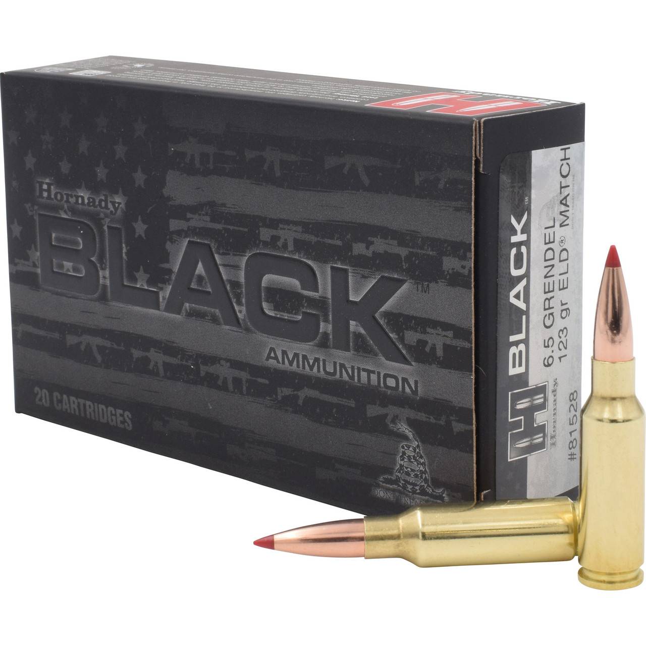 Hornady Black 6.5 Grendel 123 Grain ELD Match Centerfire Rifle Ammunition - 20 Rounds