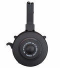 Red White And Blue AR-15/M16 50 Round Drum Magazine in Black
