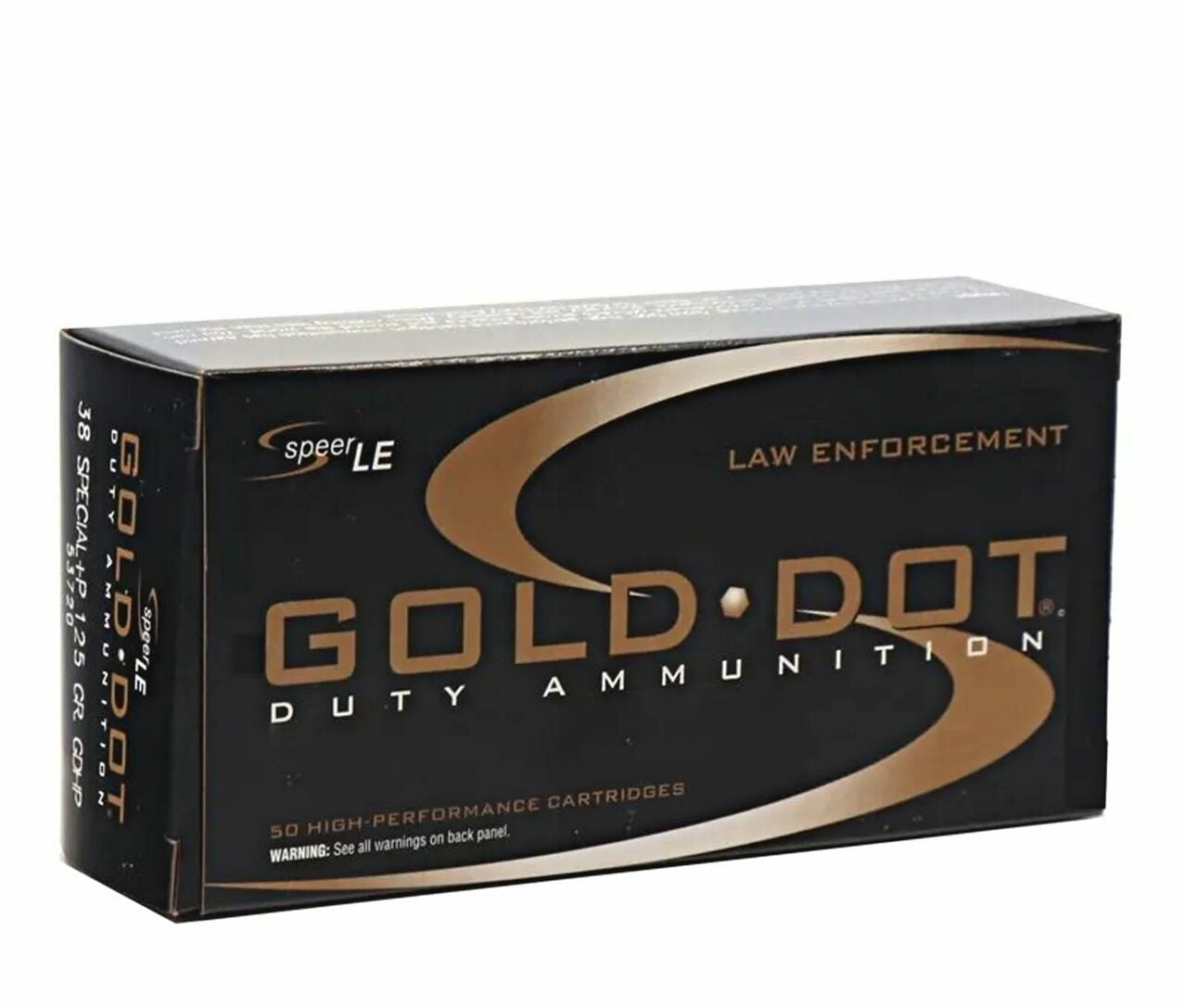 Speer CCI Gold Dot .38 Special +P 125 Grain GDHP Ammunition