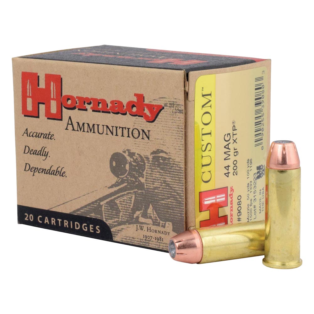 Hornady Custom .44 Magnum 200 Grain XTP Hollow Point Ammunition - 20 Round Box