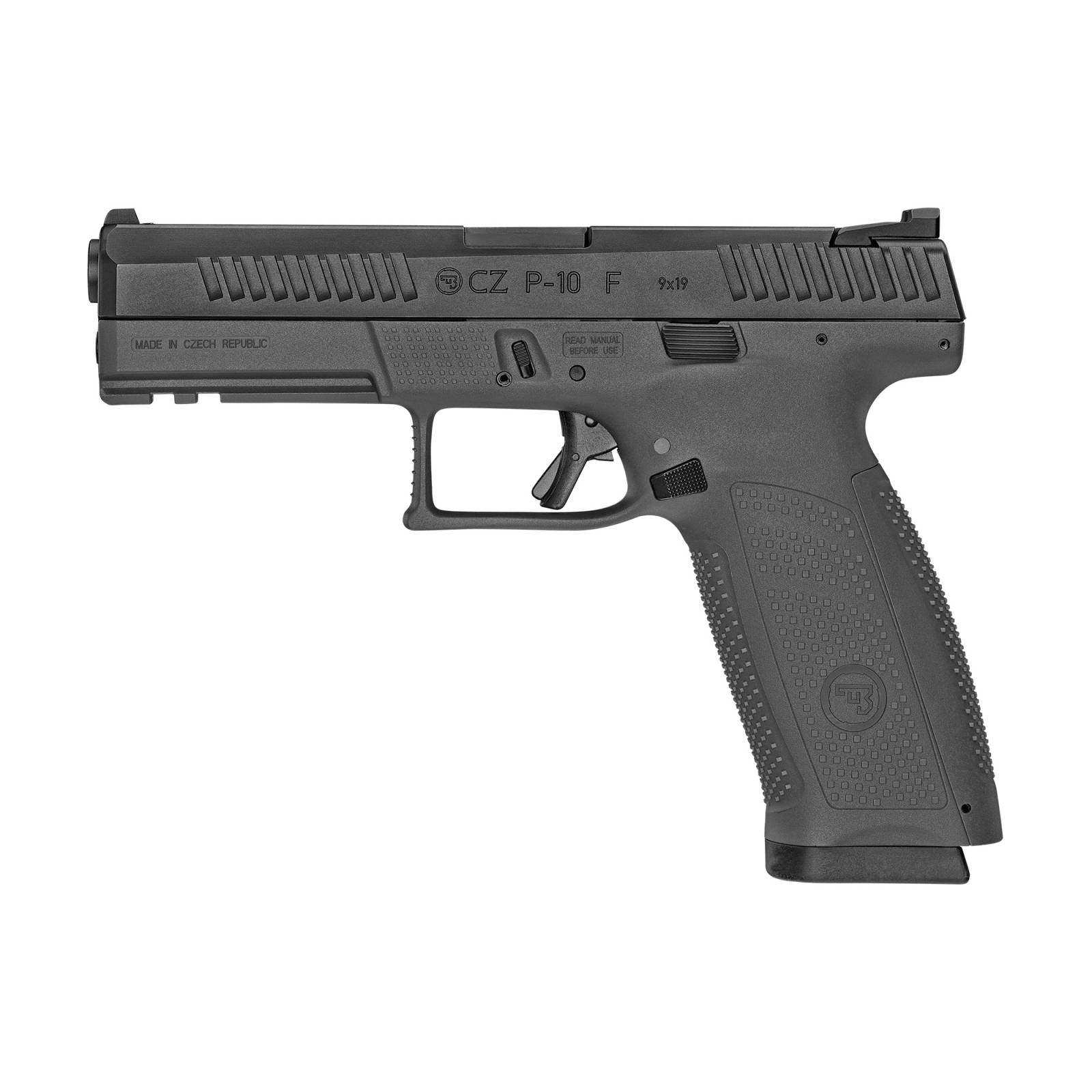 CZ P-10F 9mm Striker Fire Pistol with Fixed Sights and Black Polymer Finish