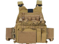 Guard Dog Security TRAKR-FDE-PRO Firearm Plate Carrier in FDE with Placard
