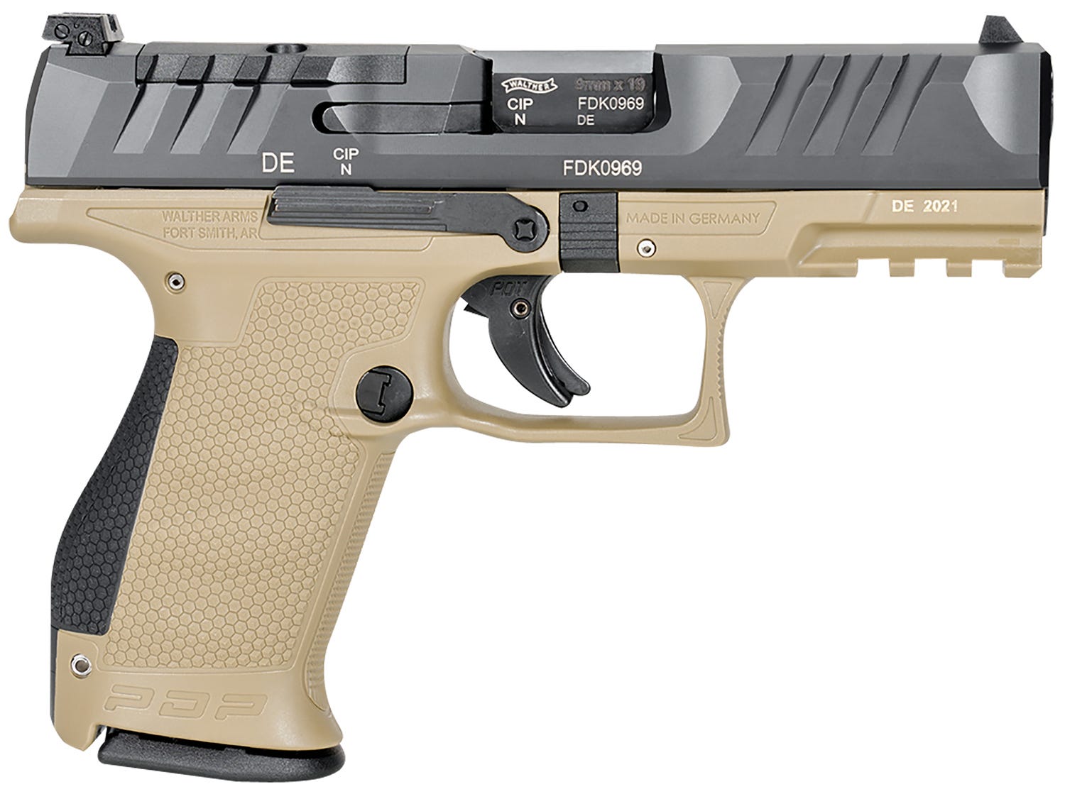 Walther PDP 9mm Compact Optic Ready Pistol with 4-Inch Barrel and Two Magazines