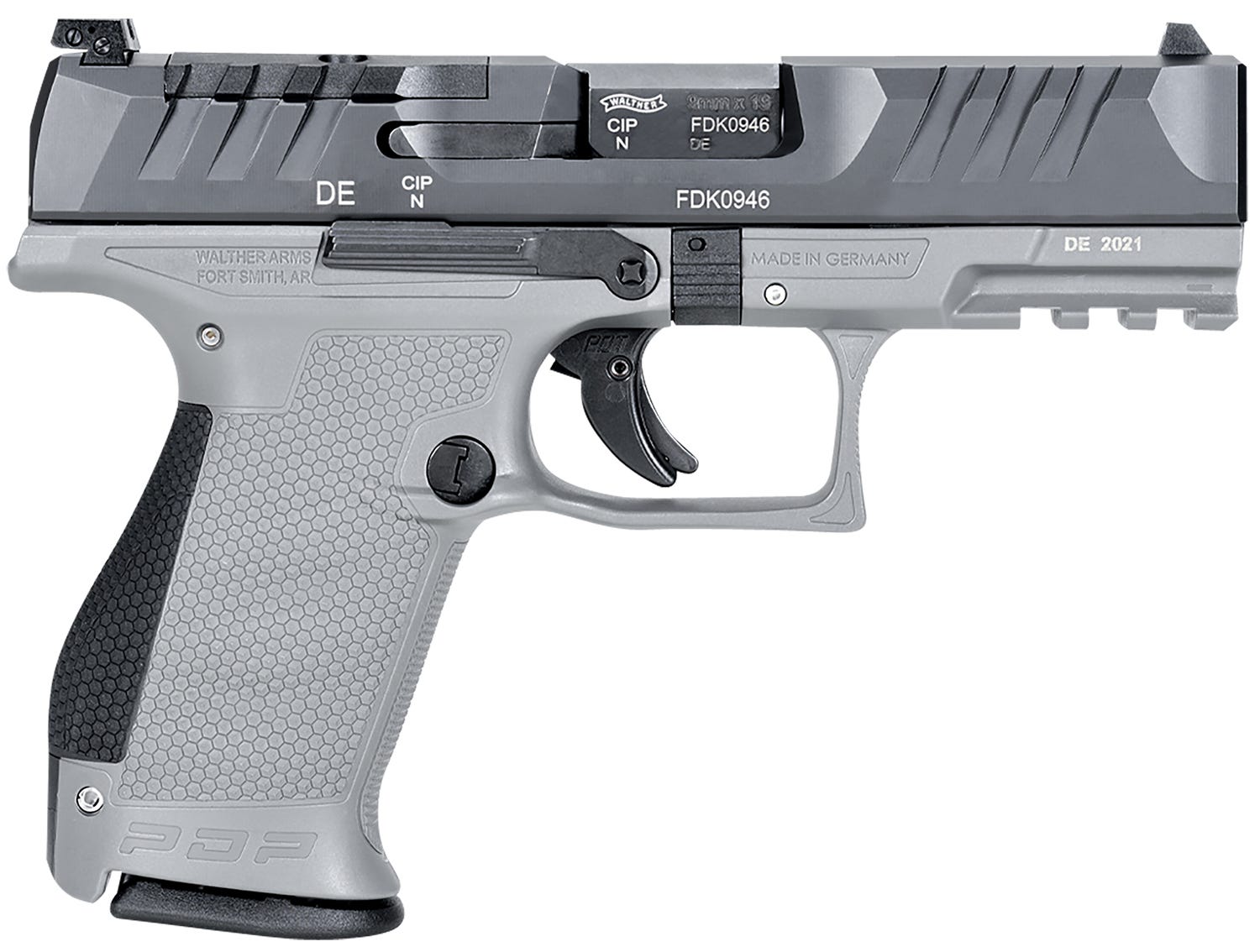 Walther PDP 9mm Compact Optic Ready Pistol with 4-Inch Barrel and Two Magazines