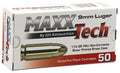 Ma X X Tech MAXX TECH 9mm 115 Grain FMJ Ammo - 50 Rounds per Box
